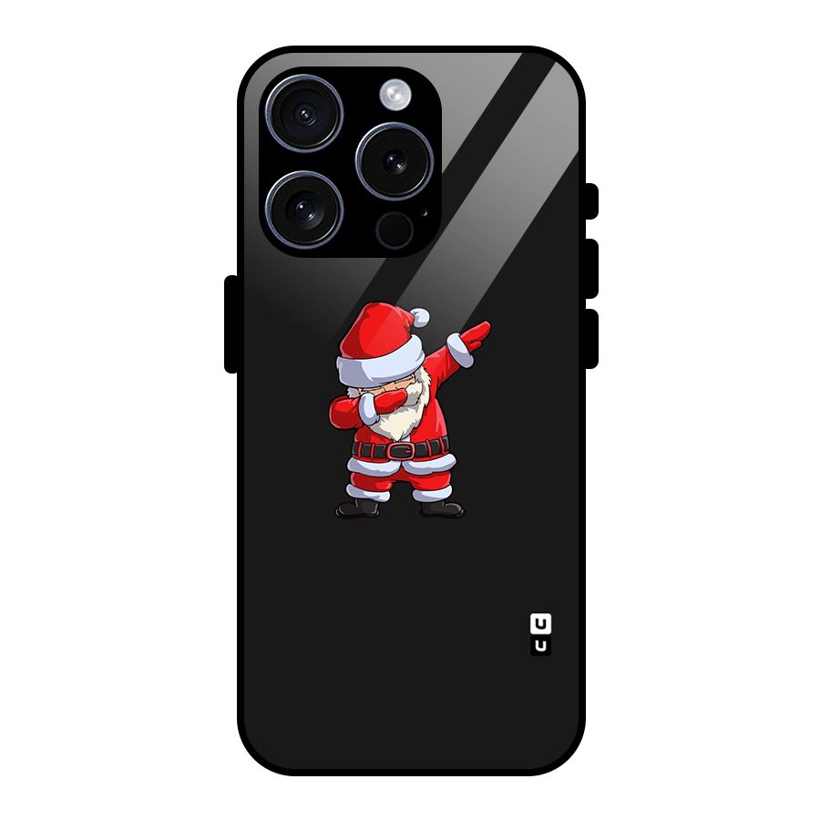 Cool Santa Dab Glass Back Case for iPhone 15 Pro