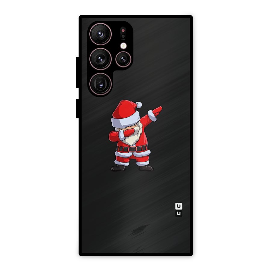 Cool Santa Dab Metal Back Case for Galaxy S22 Ultra 5G