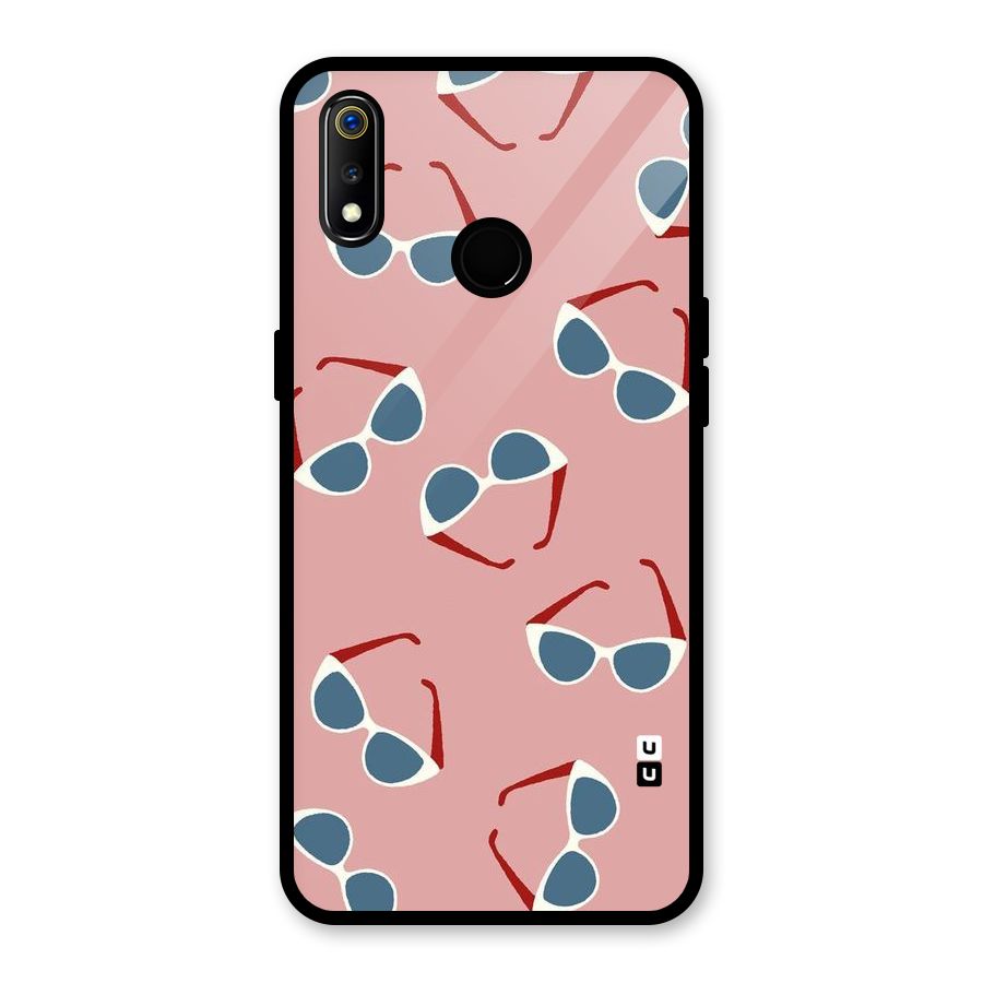 Cool Shades Pattern Glass Back Case for Realme 3i