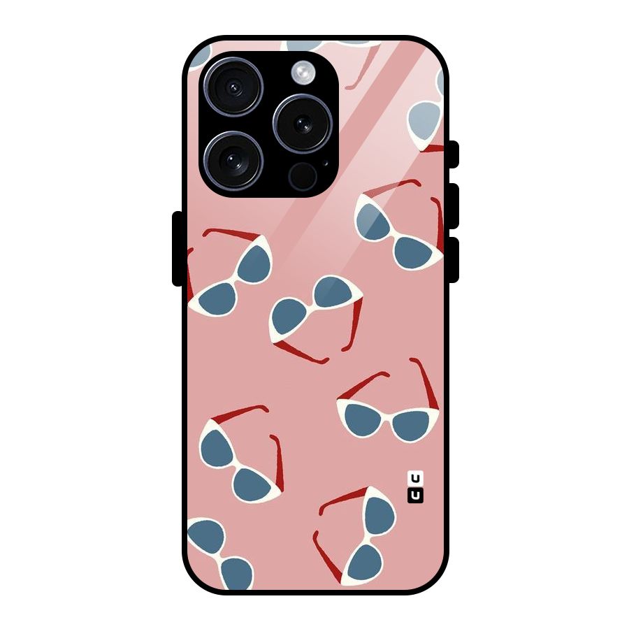 Cool Shades Pattern Glass Back Case for iPhone 15 Pro