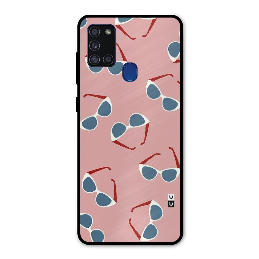 Cool Shades Pattern Metal Back Case for Galaxy A21s