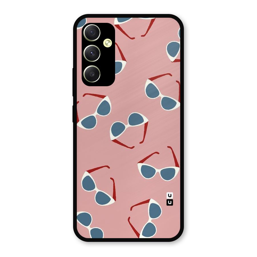 Cool Shades Pattern Metal Back Case for Galaxy A34