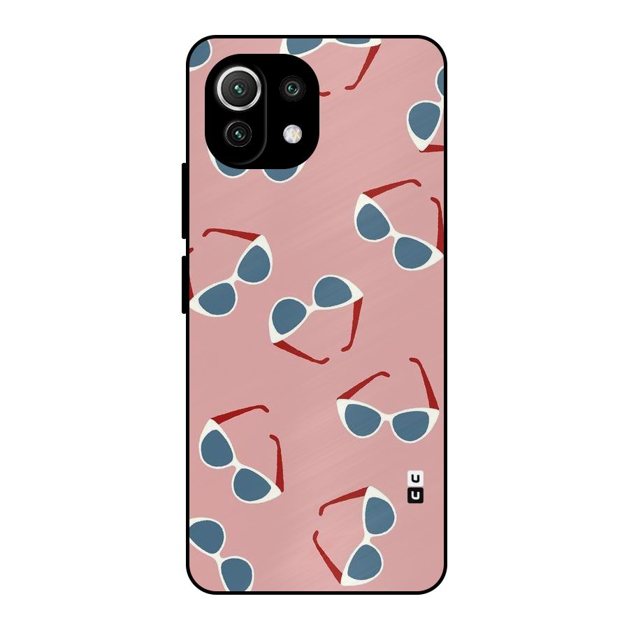 Cool Shades Pattern Metal Back Case for Mi 11 Lite NE 5G