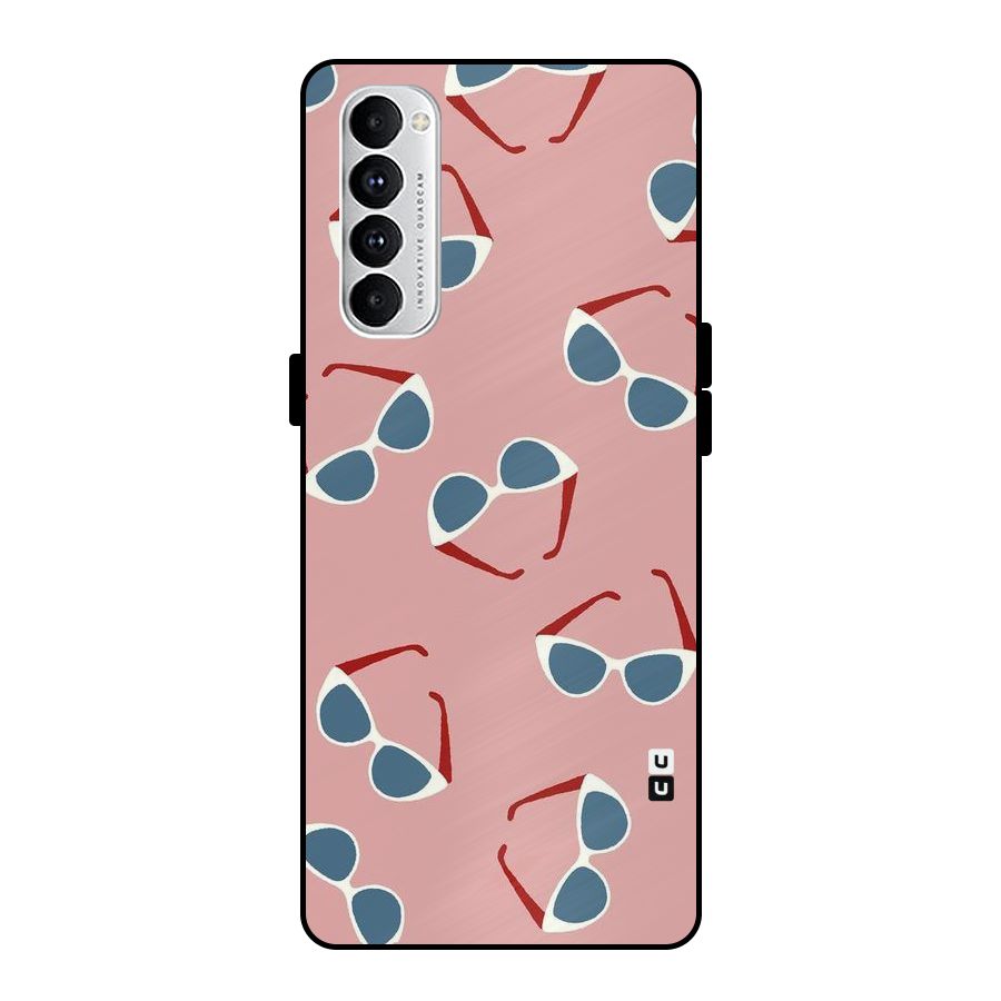 Cool Shades Pattern Metal Back Case for Oppo Reno4 Pro