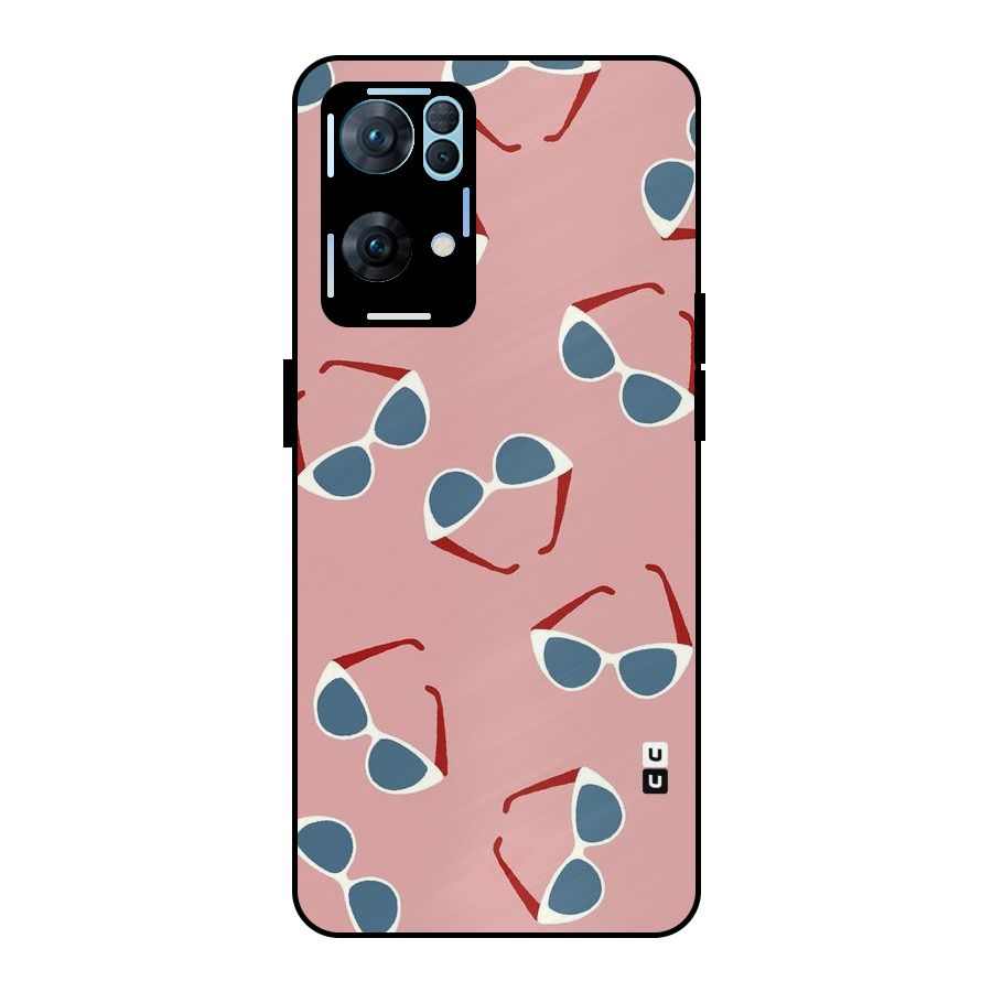 Cool Shades Pattern Metal Back Case for Oppo Reno7 Pro 5G