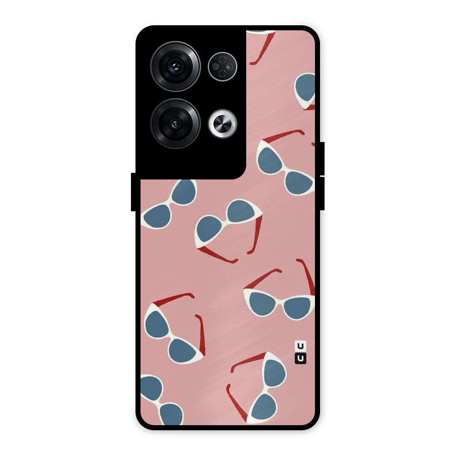 Cool Shades Pattern Metal Back Case for Oppo Reno8 Pro 5G