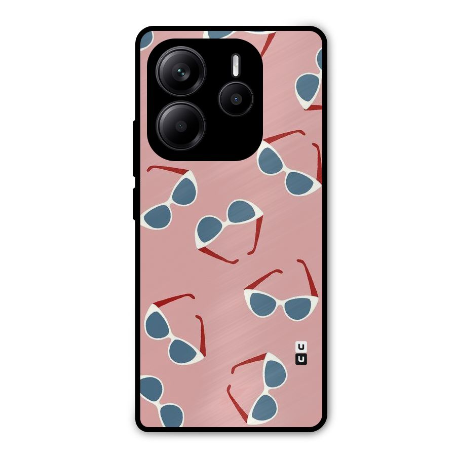 Cool Shades Pattern Metal Back Case for Redmi Note 14 5G
