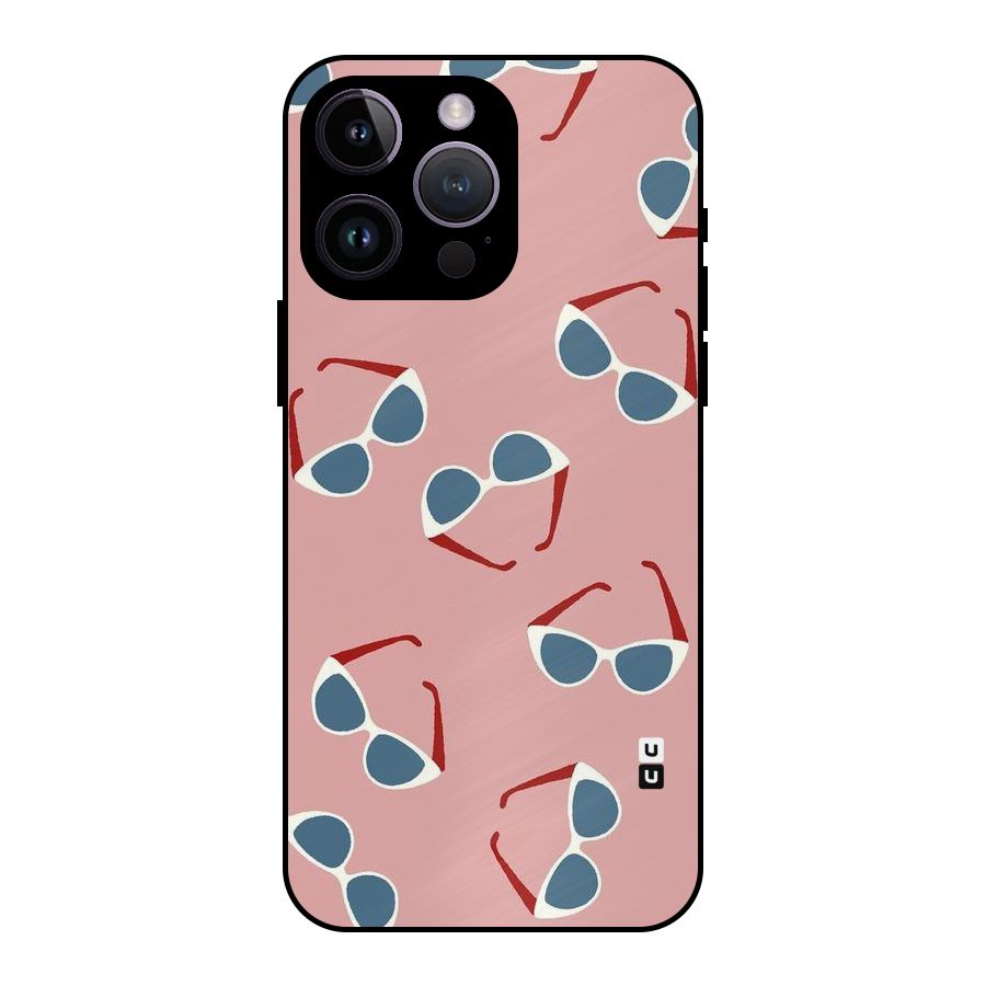 Cool Shades Pattern Metal Back Case for iPhone 14 Pro Max