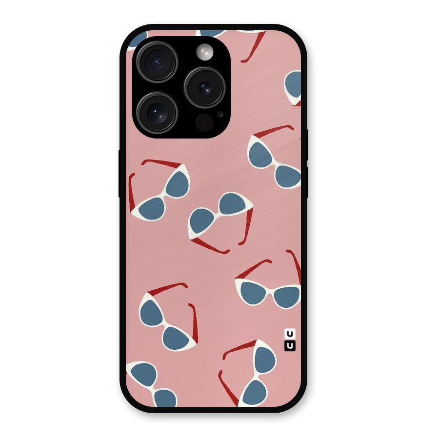Cool Shades Pattern Metal Back Case for iPhone 15 Pro