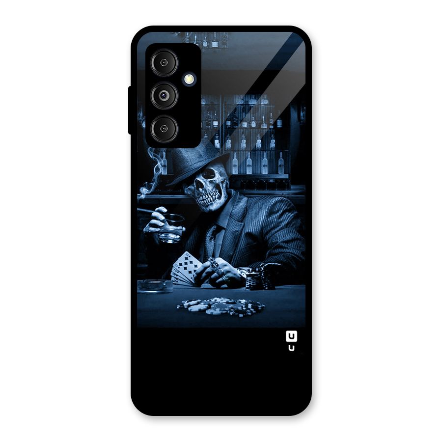 Cool Skull Cards Glass Back Case for Galaxy M14 5G