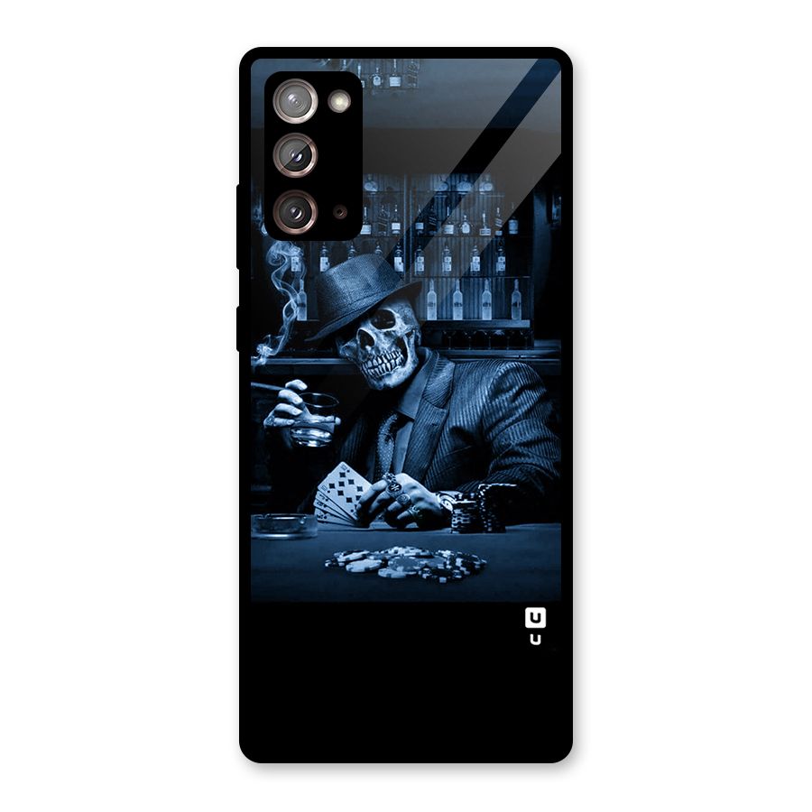 Cool Skull Cards Glass Back Case for Galaxy Note 20