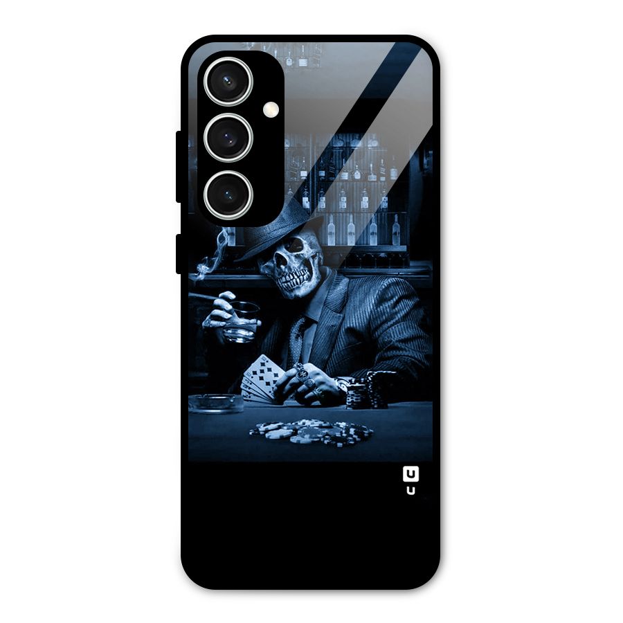Cool Skull Cards Glass Back Case for Galaxy S23 FE