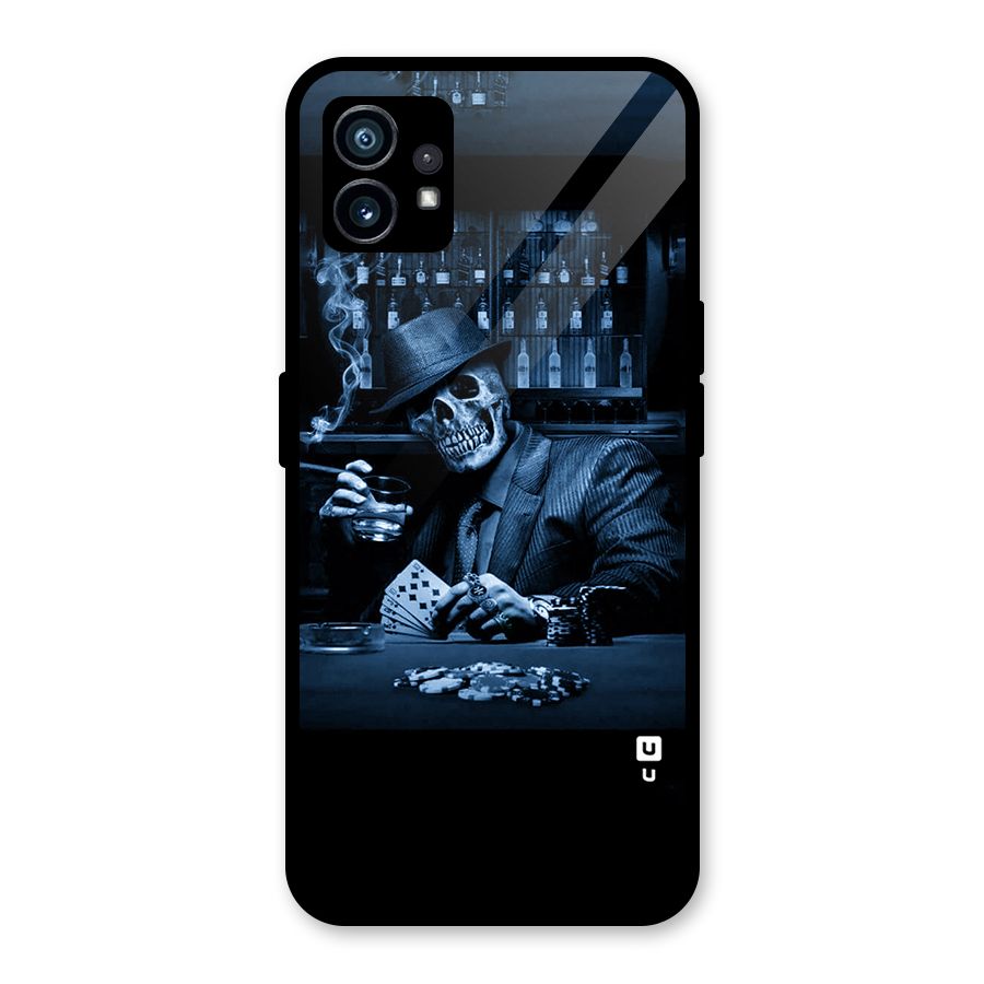 Cool Skull Cards Glass Back Case for Nothing Phone 1