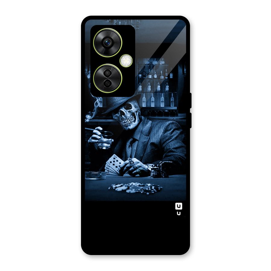 Cool Skull Cards Glass Back Case for OnePlus Nord CE 3 Lite