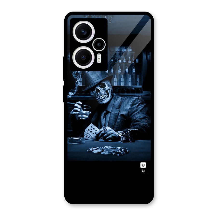 Cool Skull Cards Glass Back Case for Poco F5