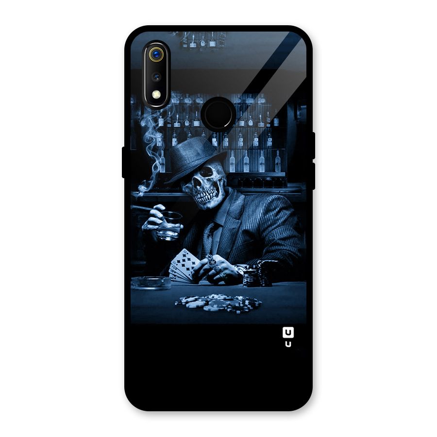 Cool Skull Cards Glass Back Case for Realme 3
