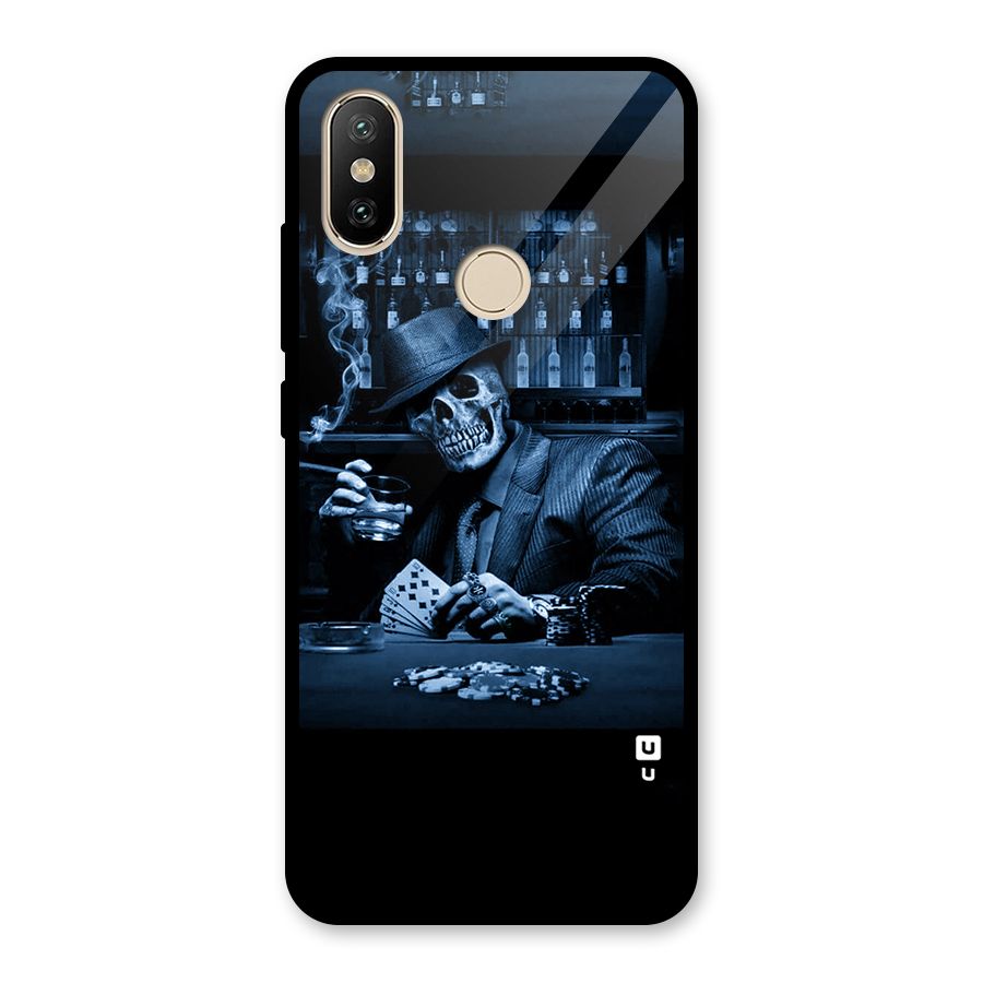 Cool Skull Cards Glass Back Case for Redmi A2