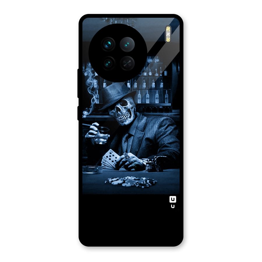 Cool Skull Cards Glass Back Case for Vivo X90