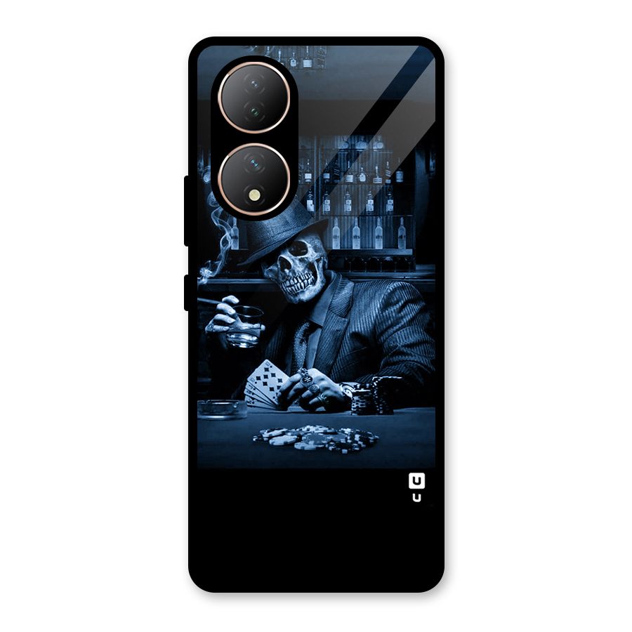 Cool Skull Cards Glass Back Case for Vivo Y100