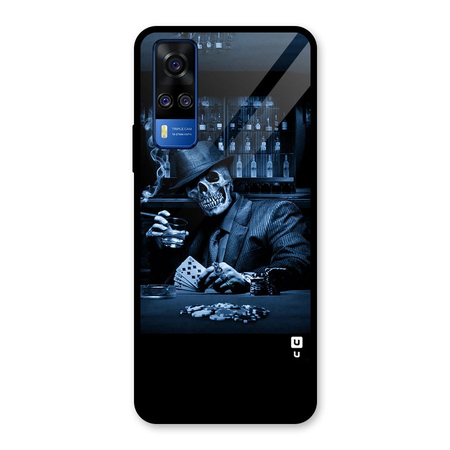 Cool Skull Cards Glass Back Case for Vivo Y31