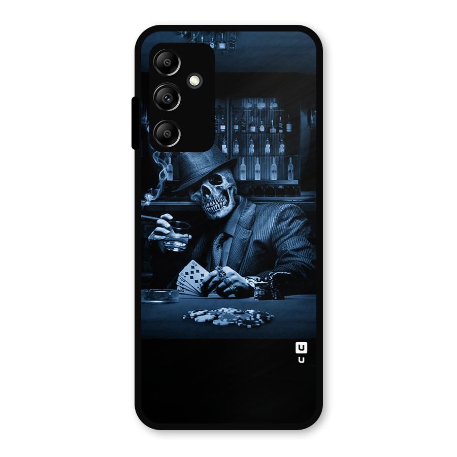 Cool Skull Cards Metal Back Case for Galaxy A14 5G
