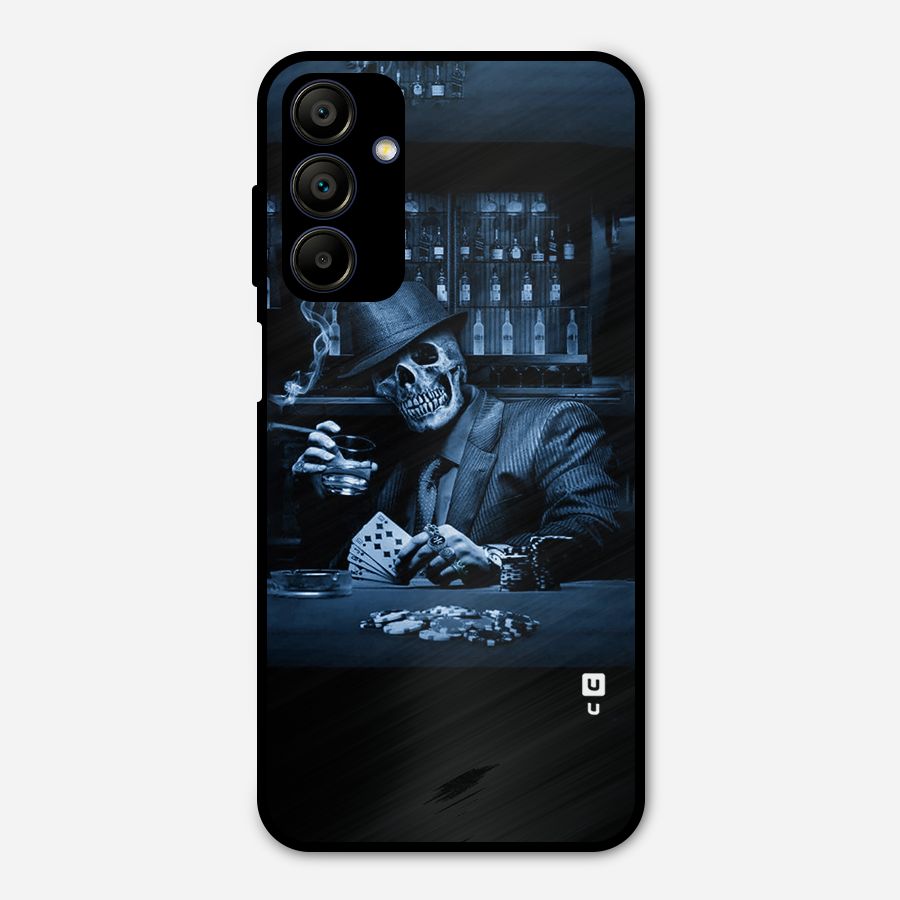 Cool Skull Cards Metal Back Case for Galaxy A15 5G