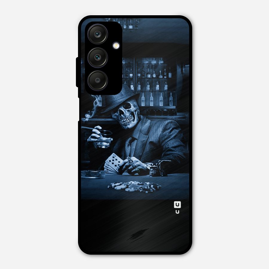 Cool Skull Cards Metal Back Case for Galaxy A25 5G