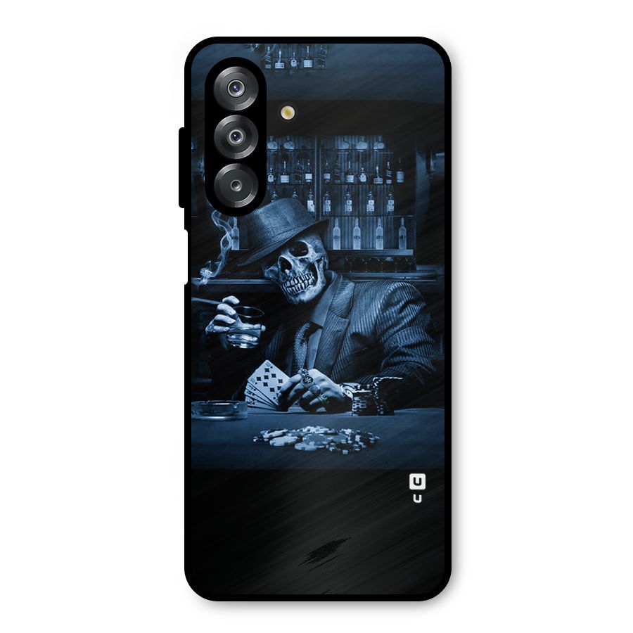 Cool Skull Cards Metal Back Case for Galaxy A26