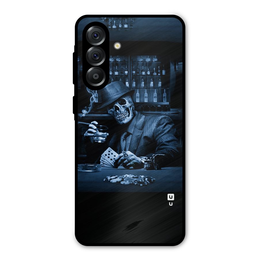 Cool Skull Cards Metal Back Case for Galaxy A56
