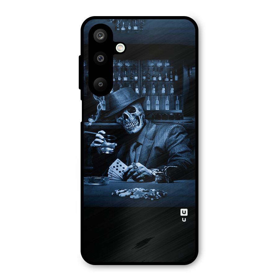 Cool Skull Cards Metal Back Case for Galaxy M16