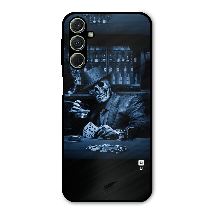 Cool Skull Cards Metal Back Case for Galaxy M34