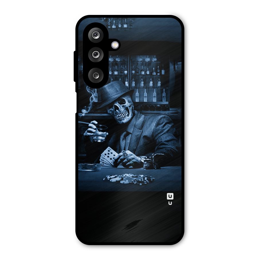 Cool Skull Cards Metal Back Case for Galaxy M36