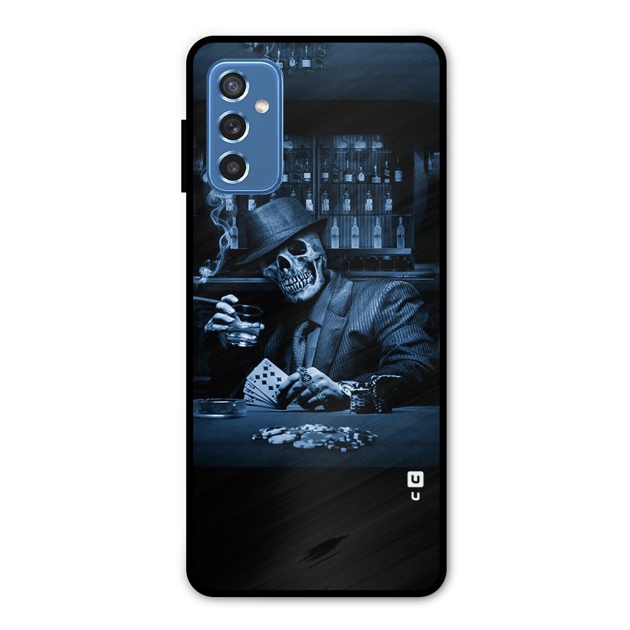 Cool Skull Cards Metal Back Case for Galaxy M52 5G