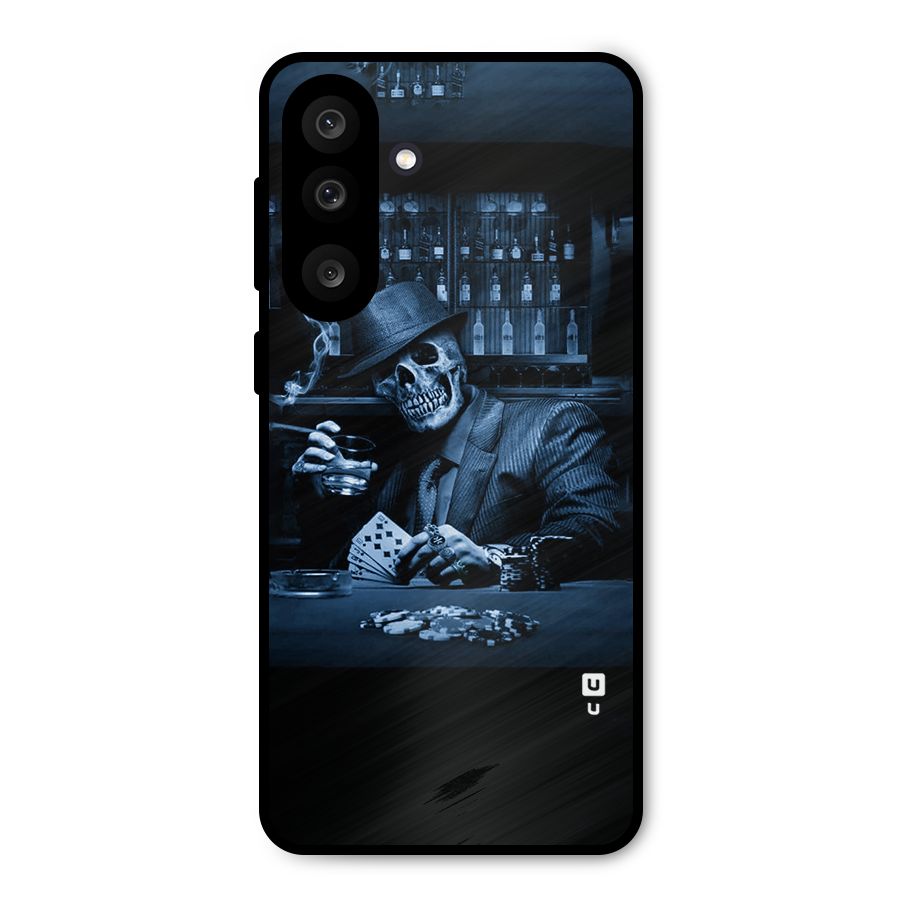 Cool Skull Cards Metal Back Case for Galaxy M56