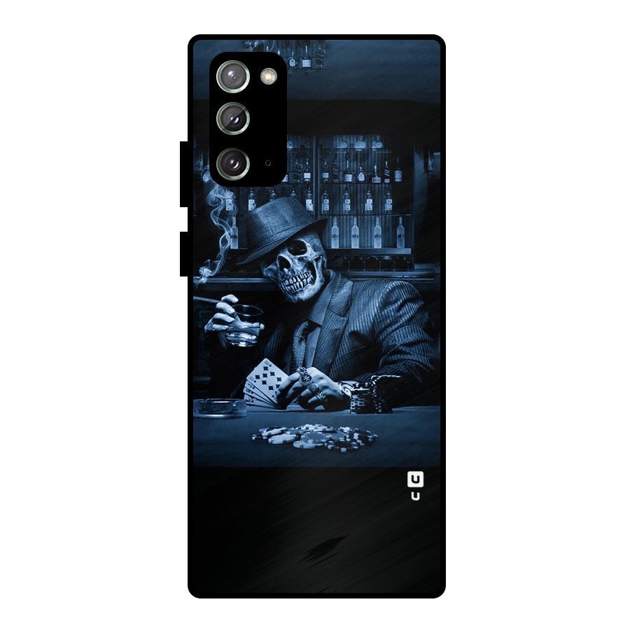 Cool Skull Cards Metal Back Case for Galaxy Note 20