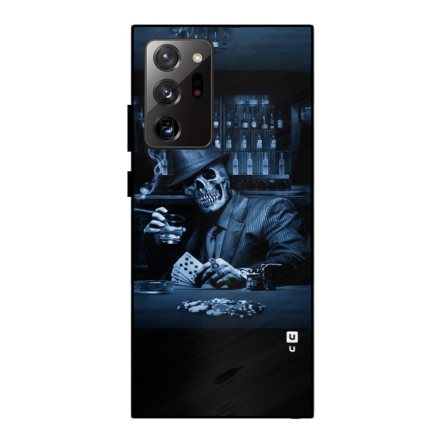 Cool Skull Cards Metal Back Case for Galaxy Note 20 Ultra