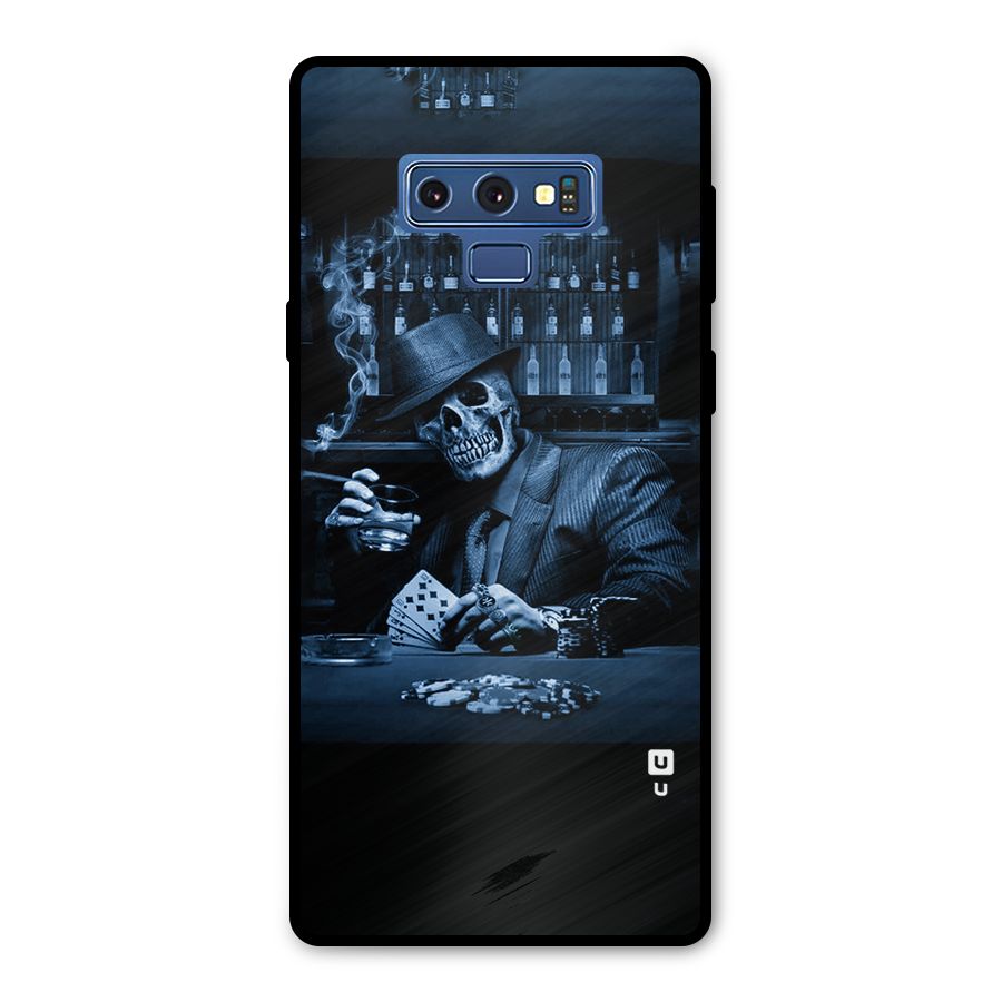 Cool Skull Cards Metal Back Case for Galaxy Note 9