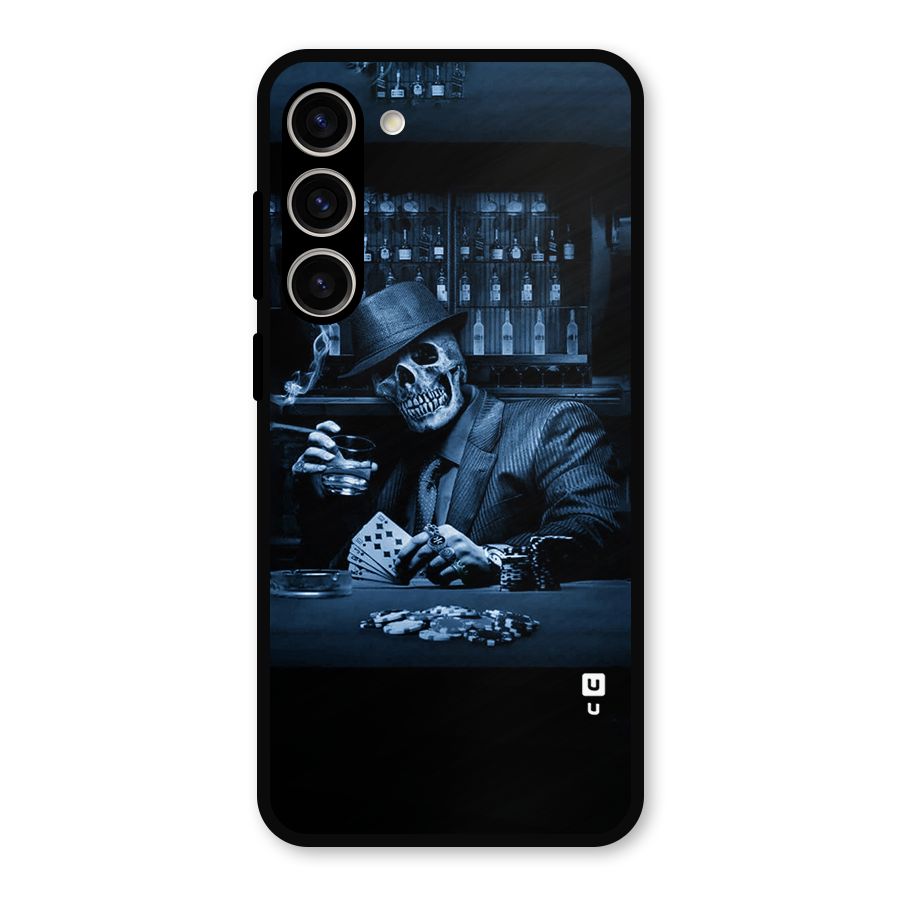 Cool Skull Cards Metal Back Case for Galaxy S23 Plus