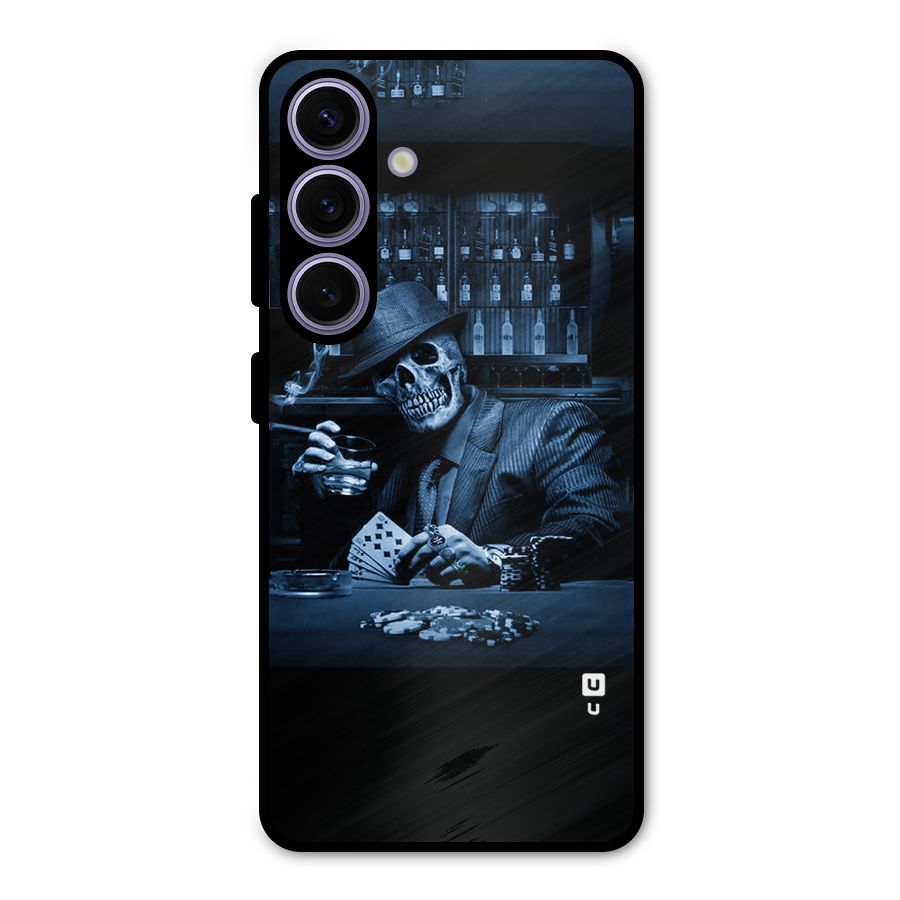 Cool Skull Cards Metal Back Case for Galaxy S24
