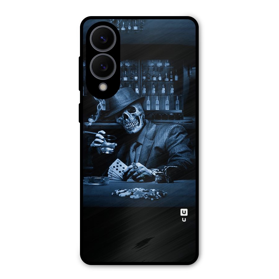 Cool Skull Cards Metal Back Case for Galaxy S25 Edge