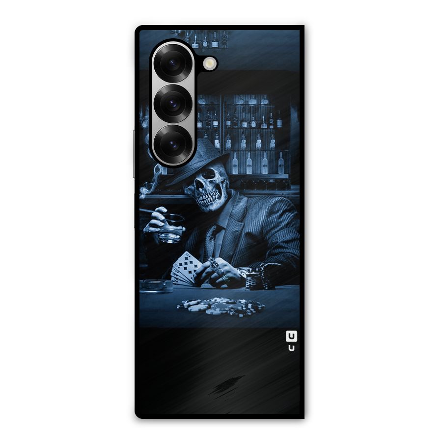Cool Skull Cards Metal Back Case for Galaxy Z Fold6