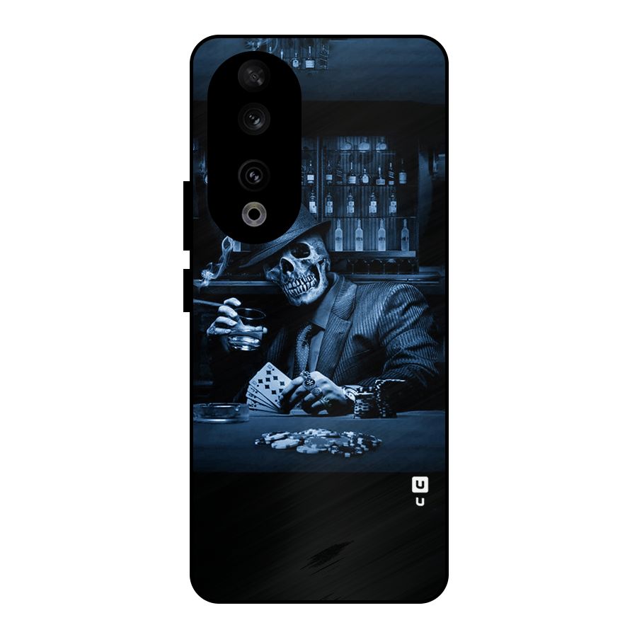 Cool Skull Cards Metal Back Case for Honor 90