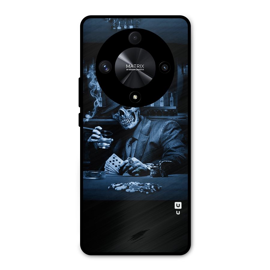 Cool Skull Cards Metal Back Case for Honor X9b