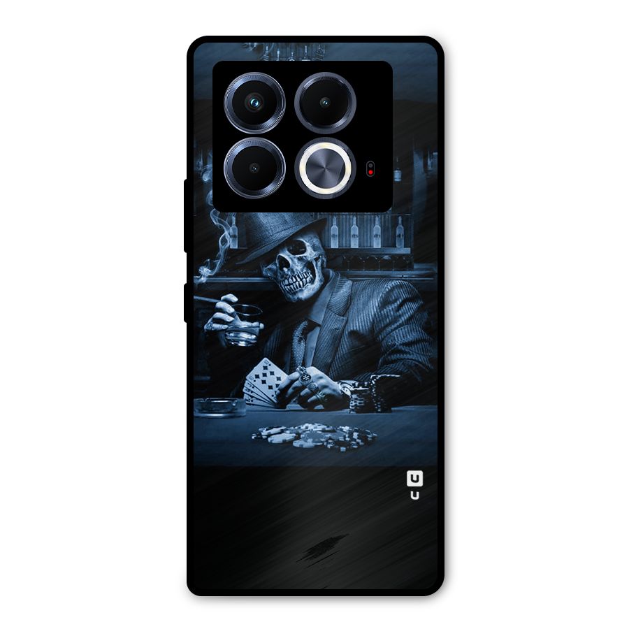 Cool Skull Cards Metal Back Case for Infinix Note 40 5G