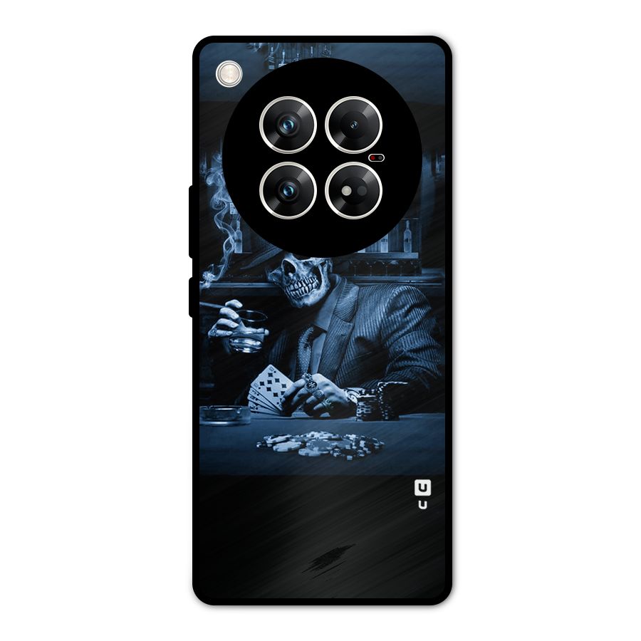 Cool Skull Cards Metal Back Case for Infinix Zero 40 5G