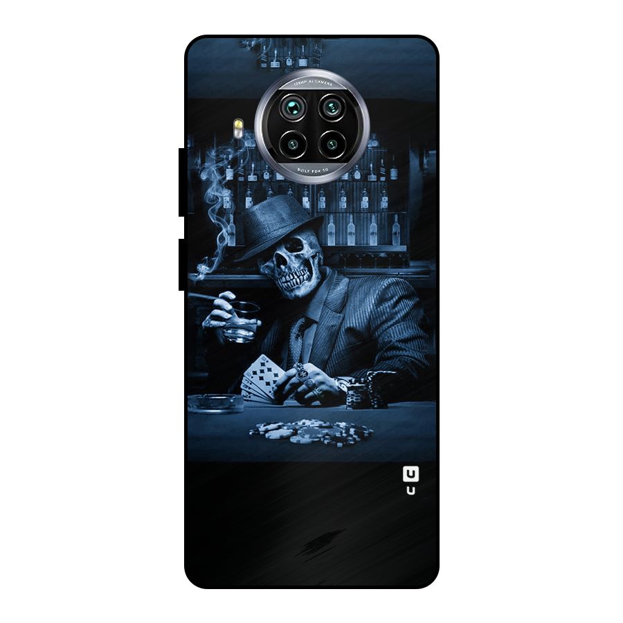 Cool Skull Cards Metal Back Case for Mi 10i