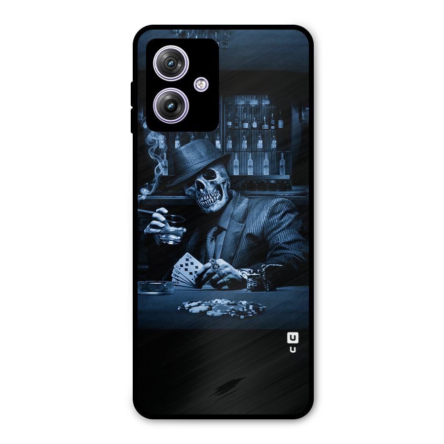 Cool Skull Cards Metal Back Case for Moto G64