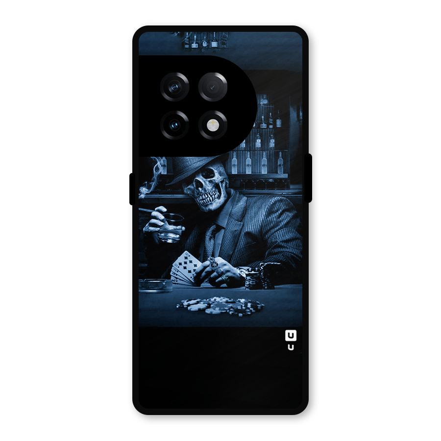 Cool Skull Cards Metal Back Case for OnePlus 11R