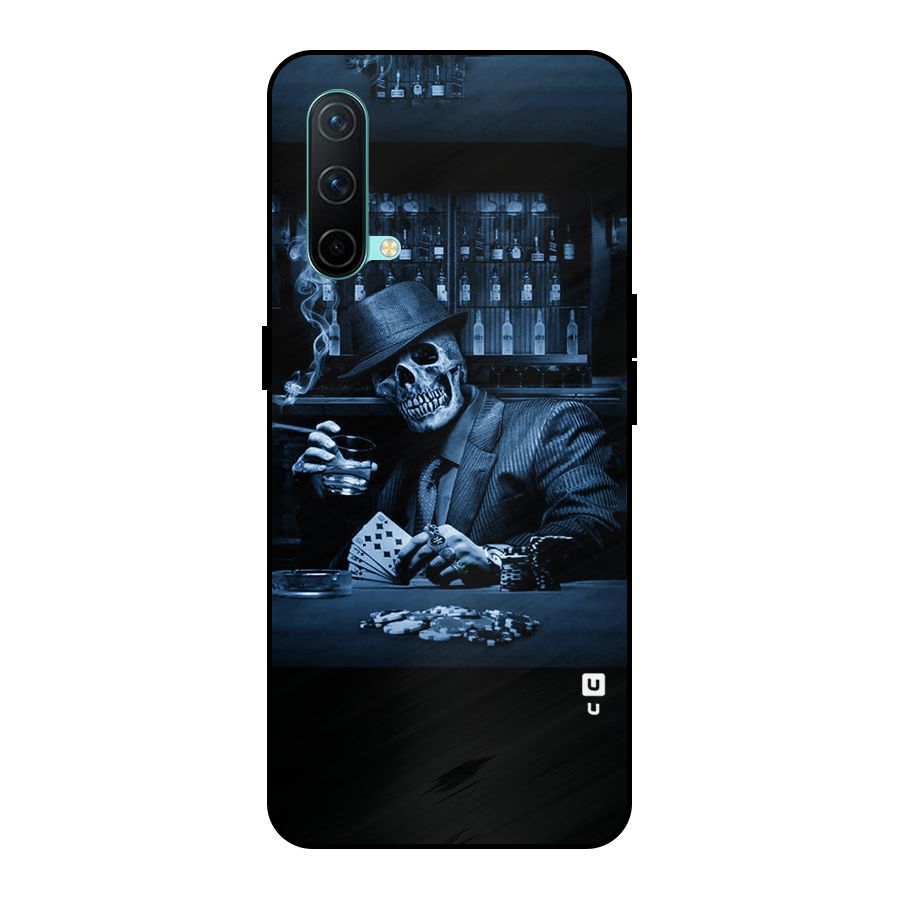 Cool Skull Cards Metal Back Case for OnePlus Nord CE 5G