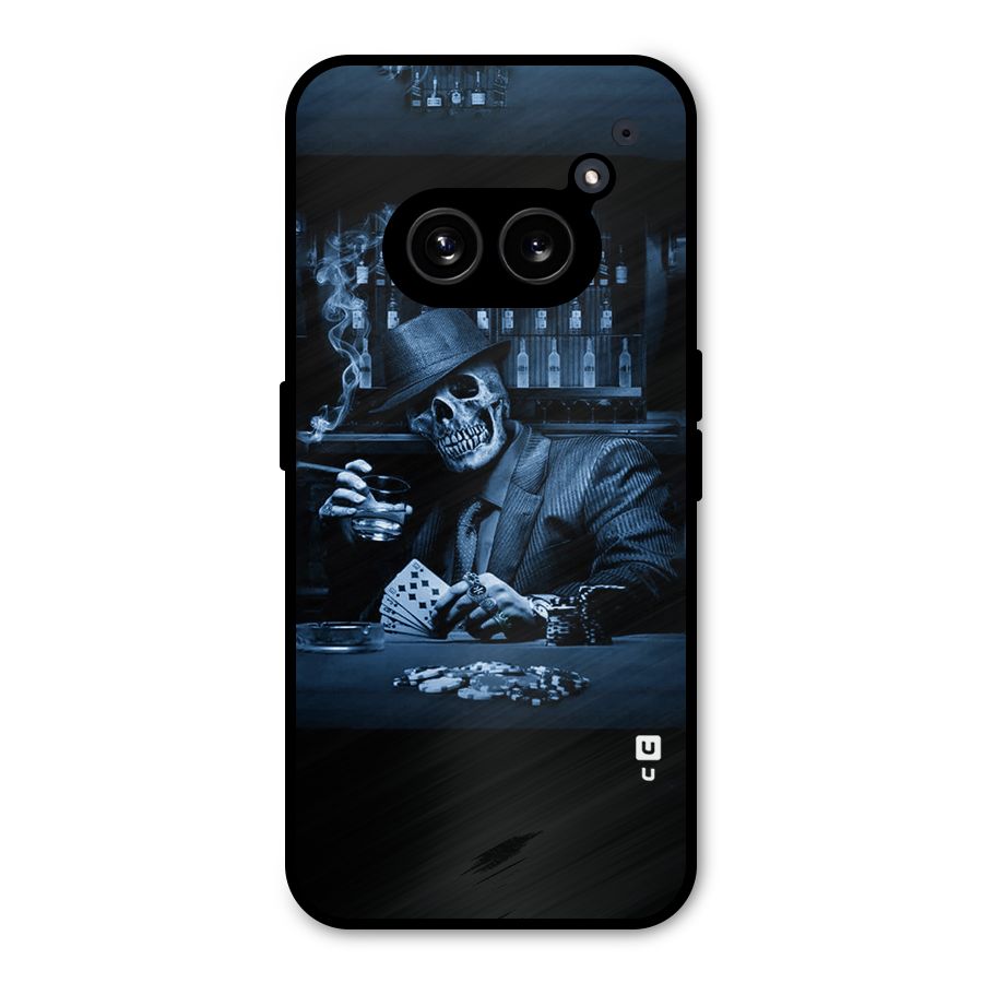 Cool Skull Cards Metal Back Case for Nothing Phone 2a